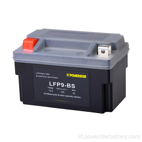 12.8V 4Ah YT9B-BS baterai starter motor lithium ion